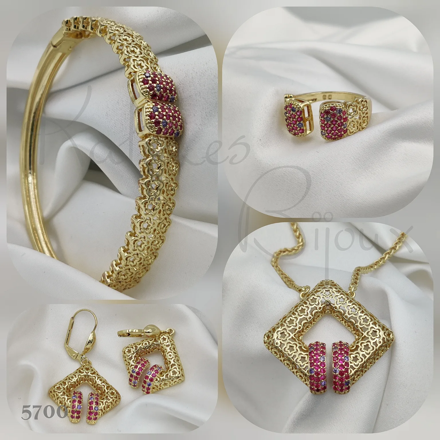 Parure V RED Zircons DS