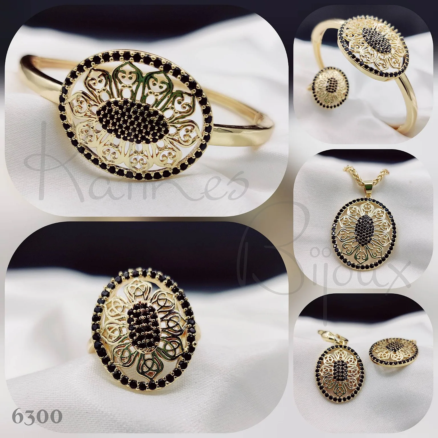 Parure Black Flowers DS